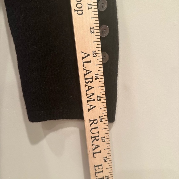 Women’s Black Wool & Cashmere Open Front Cardigan Sz XS Neutral Staple - Picture 5 of 11